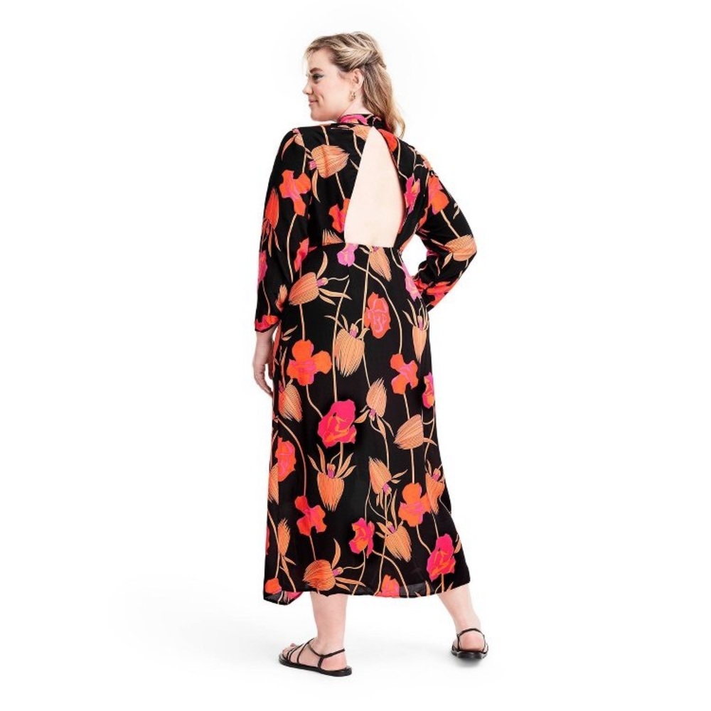 Floral Open Back Cascade Ruffle Dress - Picture 6 of 10